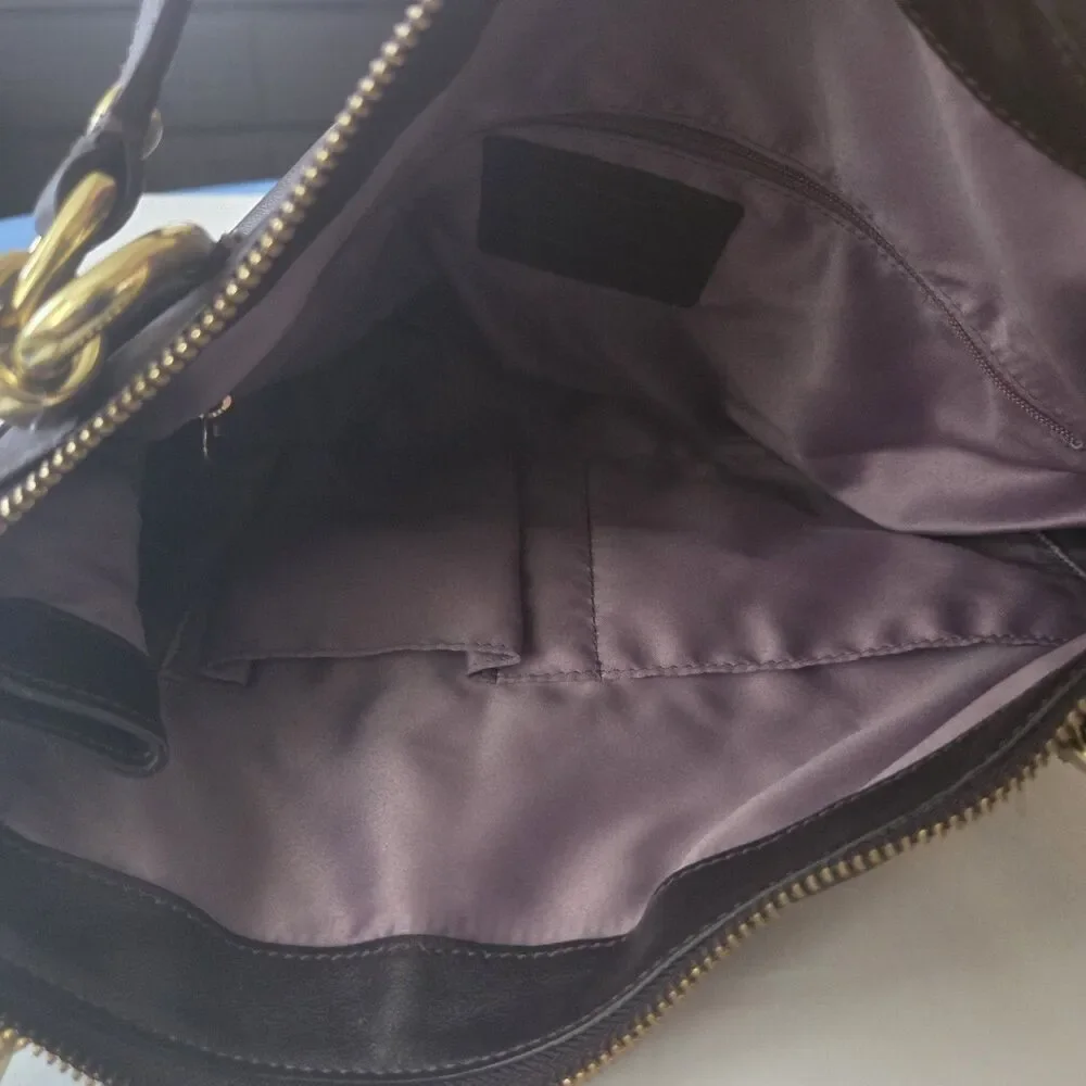 NEW Coach Kristin Spectator Purple Ostrich Handbag #18303 Vintage Y2K